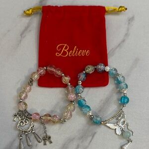 Colorful Beaded Bracelets with Charms